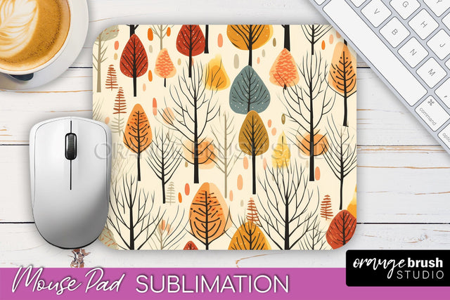 Fall Mouse Pad Designs - Autumn Forest Mousepad Sublimation Sublimation OrangeBrushStudio 
