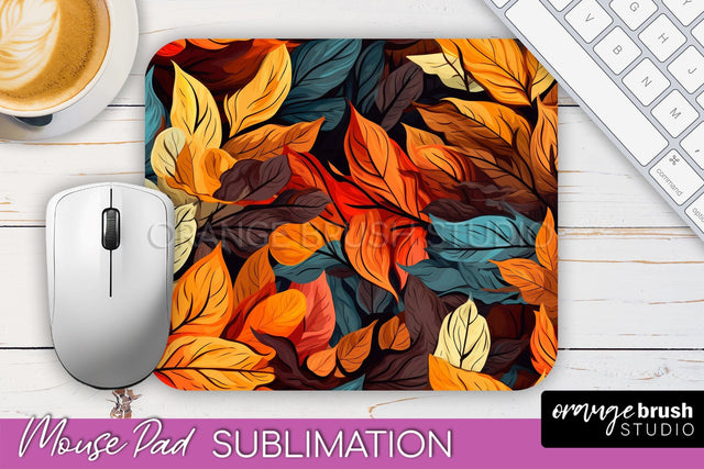 Fall Mouse Pad Designs - Autumn Forest Mousepad Sublimation Sublimation OrangeBrushStudio 