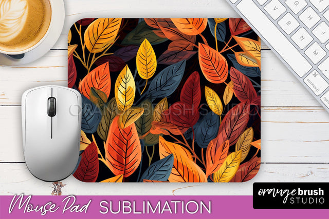 Fall Mouse Pad Designs - Autumn Forest Mousepad Sublimation Sublimation OrangeBrushStudio 
