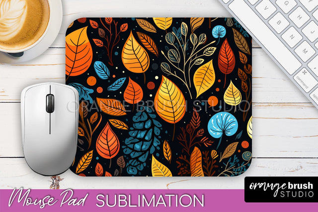 Fall Mouse Pad Designs - Autumn Forest Mousepad Sublimation Sublimation OrangeBrushStudio 