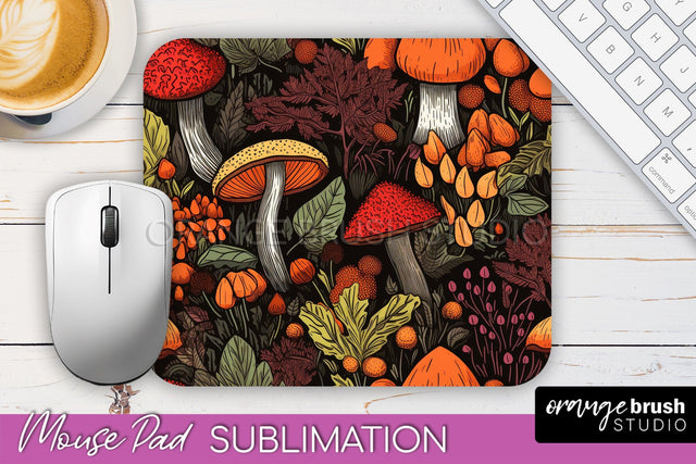 Fall Mouse Pad Designs - Autumn Forest Mousepad Sublimation Sublimation OrangeBrushStudio 