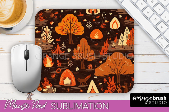 Fall Mouse Pad Designs - Autumn Forest Mousepad Sublimation Sublimation OrangeBrushStudio 