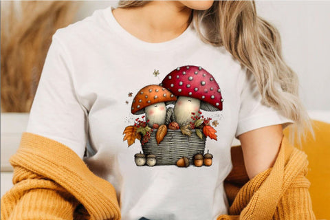 Fall Mushroom Watercolor Clipart Bundle Sublimation SVGArt 