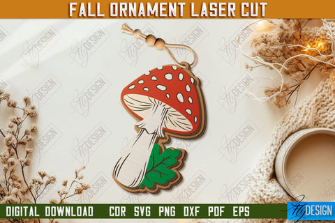 Fall Ornament Laser Cut Bundle, Autumn Hanging Signs SVG, Autumn Home Decor, Wall Decor SVG Fly Design 