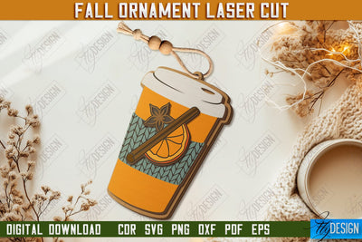 Fall Ornament Laser Cut Design, Autumn Hanging Sign SVG, Autumn Home Decor, Wall Decor SVG Fly Design 