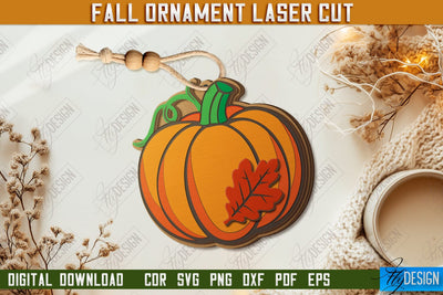 Fall Ornament Laser Cut Design, Autumn Hanging Sign SVG, Autumn Home Decor, Wall Decor SVG Fly Design 