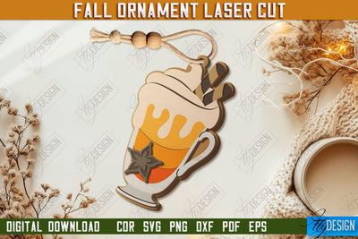 Fall Ornament Laser Cut Design, Autumn Hanging Sign SVG, Autumn Home Decor, Wall Decor SVG Fly Design 