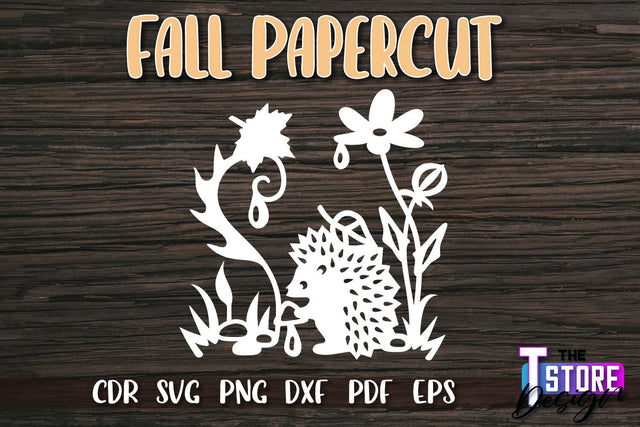Fall Paper Cut | Autumn Symbols | Fall Season | Autumn Leaf | SVG File SVG The T Store Design 