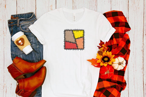 Fall Patchwork Applique Embroidery Embroidery/Applique DESIGNS Designed by Geeks 