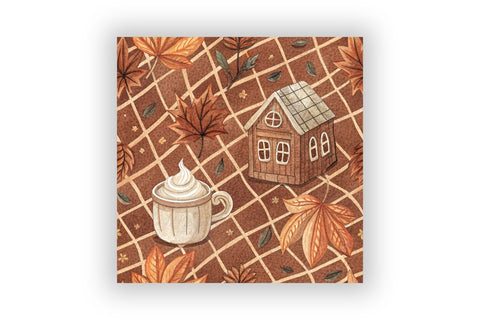 Fall Pattern Hand Drawn Cozy Paper, Seamless Watercolor Bundle Pack, Printable Scrapbook Paper, Autumn Stripe Plaid Design Collection Digital Pattern FloridPrintables 