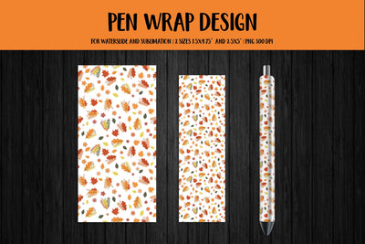 Fall Pen Wrap Sublimation or Waterslide. Autumn Pen APP2801 Sublimation LaBelezoka 