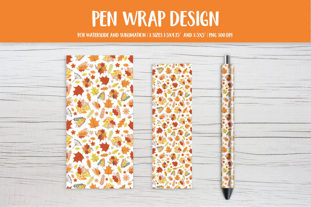Fall Pen Wrap Sublimation or Waterslide. Autumn Pen APP2805 Sublimation LaBelezoka 