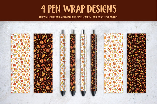 Fall Pen Wrap Sublimation or Waterslide. Autumn Pen APP2823 Sublimation LaBelezoka 