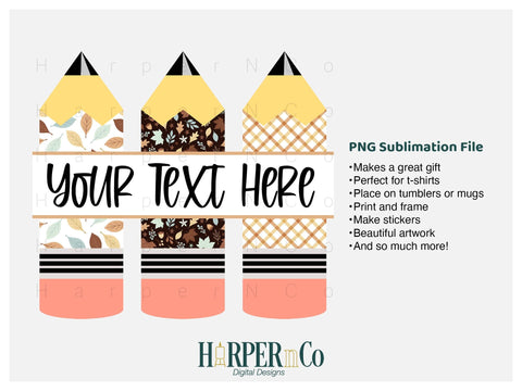 Fall Pencil SVG PNG Cut EPS File SVG HarperNCo 