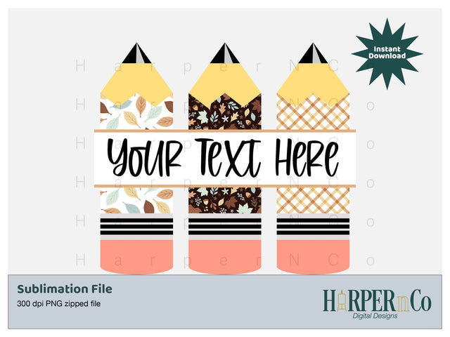 Fall Pencil SVG PNG Cut EPS File SVG HarperNCo 