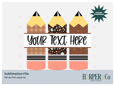 Fall Pencil SVG PNG Cut EPS File SVG HarperNCo 