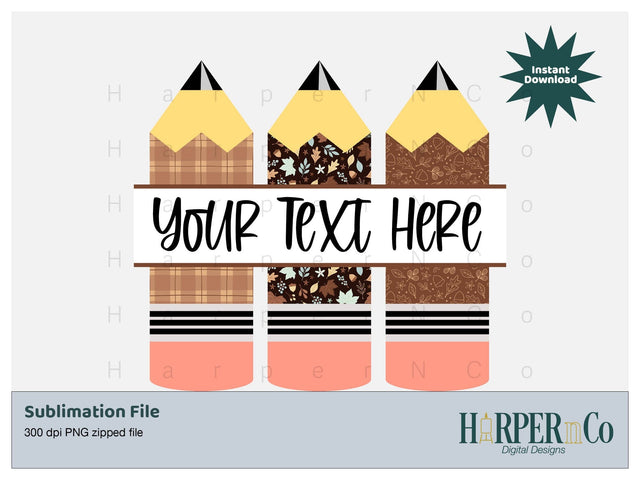Fall Pencil SVG PNG Cut EPS File SVG HarperNCo 