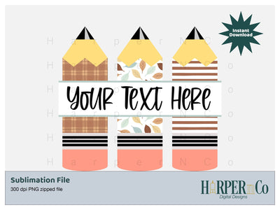 Fall Pencil SVG PNG Cut EPS File SVG HarperNCo 