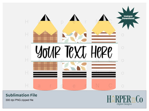 Fall Pencil SVG PNG Cut EPS File SVG HarperNCo 