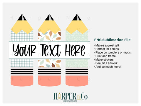 Fall Pencil SVG PNG Cut EPS File SVG HarperNCo 