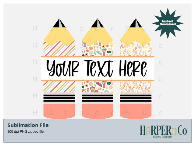 Fall Pencil SVG PNG Cut EPS File SVG HarperNCo 