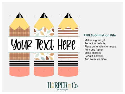 Fall Pencil SVG PNG Cut EPS File SVG HarperNCo 