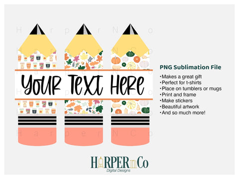 Fall Pencil SVG PNG Cut EPS File SVG HarperNCo 