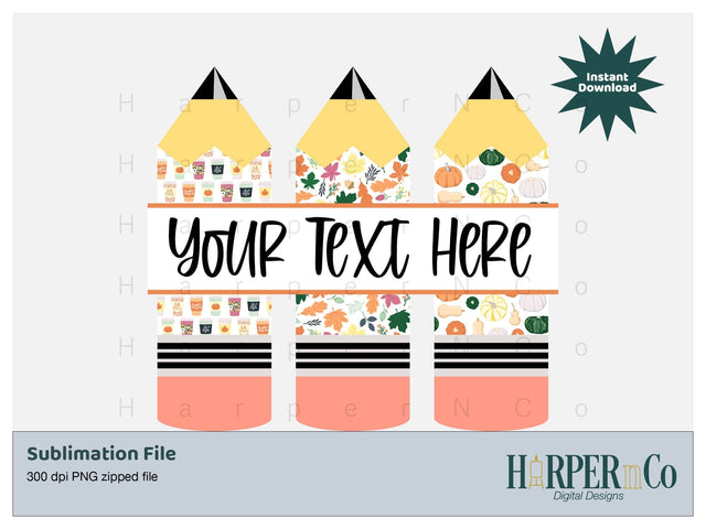 Fall Pencil SVG PNG Cut EPS File SVG HarperNCo 