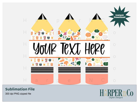 Fall Pencil SVG PNG Cut EPS File SVG HarperNCo 