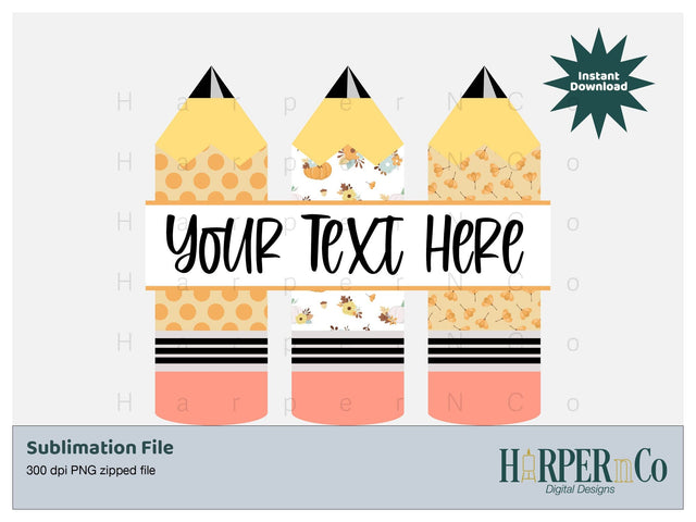 Fall Pencil SVG PNG Cut EPS File SVG HarperNCo 