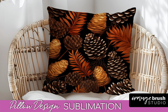 Fall Pillow Cover - Autumn Forest Pillow Sublimation Sublimation OrangeBrushStudio 