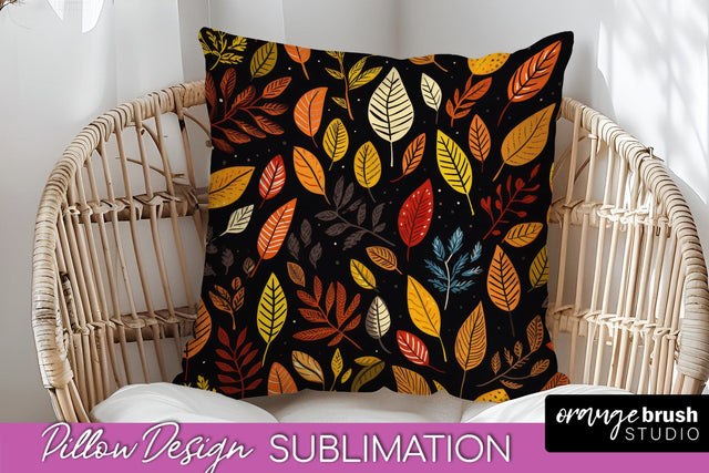 Fall Pillow Cover - Autumn Forest Pillow Sublimation Sublimation OrangeBrushStudio 