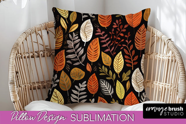 Fall Pillow Cover - Autumn Forest Pillow Sublimation Sublimation OrangeBrushStudio 