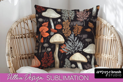 Fall Pillow Cover - Autumn Forest Pillow Sublimation Sublimation OrangeBrushStudio 