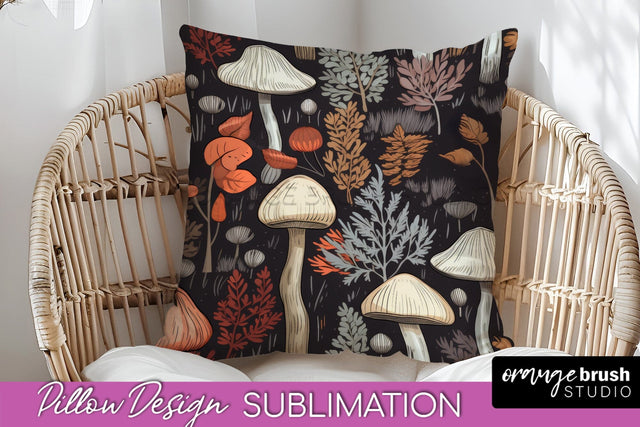 Fall Pillow Cover - Autumn Forest Pillow Sublimation Sublimation OrangeBrushStudio 