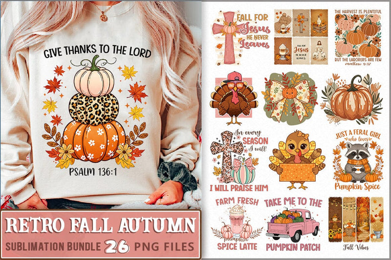 Fall PNG Sublimation Bundle Sublimation Shetara Begum 