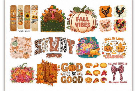 Fall PNG Sublimation Bundle Sublimation Shetara Begum 