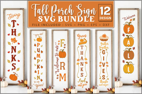 Fall Porch Sign SVG Bundle SVG Shetara Begum 
