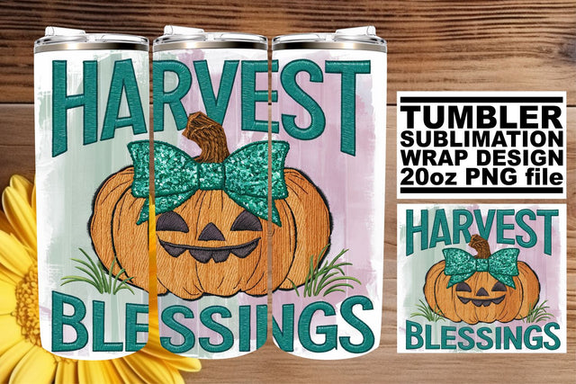 Fall Pumpkin 20oz Tumbler Wrap for Halloween Sublimation Sublimation afrosvg 