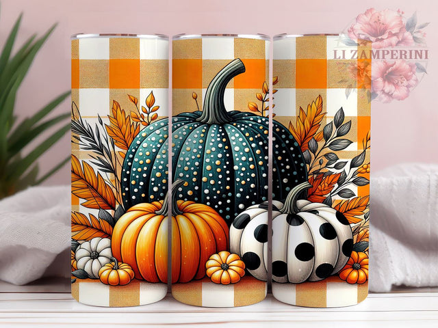 Fall Pumpkin 20oz Tumbler Wrap PNG, Autumn Tumbler Png, Straight & Tapered Tumbler Wrap, Instant Digital Download Sublimation Li Zamperini 