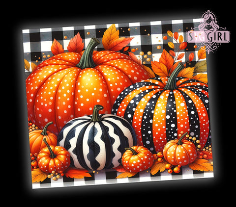 Fall Pumpkin 20oz Tumbler Wrap Sublimation Design, Straight Tapered Tumbler Wrap, Autumn Tumbler Png, Instant Digital Download Sublimation SvggirlplusArt 