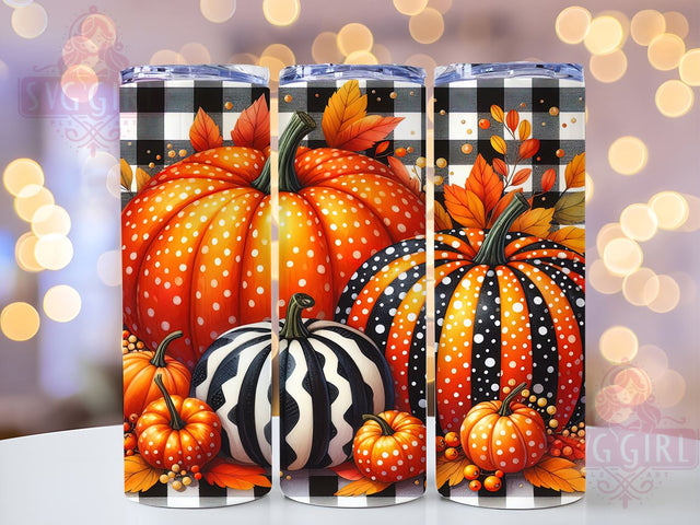 Fall Pumpkin 20oz Tumbler Wrap Sublimation Design, Straight Tapered Tumbler Wrap, Autumn Tumbler Png, Instant Digital Download Sublimation SvggirlplusArt 