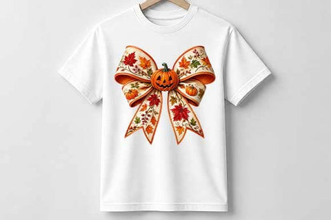 Fall Pumpkin Bow PNG Autumn Digital Download SVG BillahCrafts 