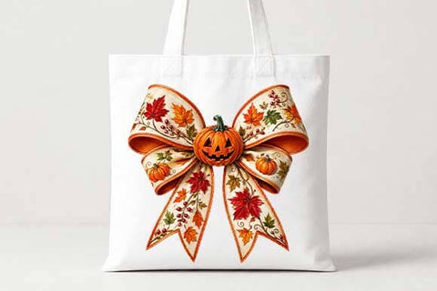 Fall Pumpkin Bow PNG Autumn Digital Download SVG BillahCrafts 