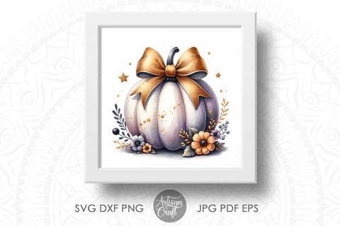 Fall pumpkin | Coquette bow | Flowers Sublimation Artisan Craft SVG 