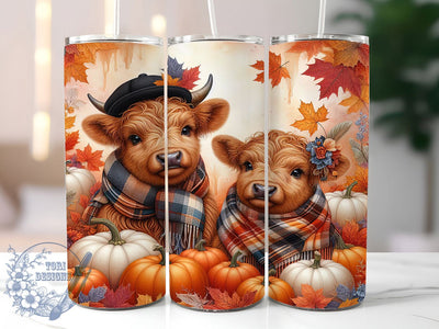 Fall Pumpkin Cow Thanksgiving Tumbler, Thanksgiving Cow Wrap, 20oz Sublimation Design, Autumn Harvest Tumbler, Rustic Farmhouse Drinkware, Pumpkin Cow Art, Seasonal Fall Wrap Sublimation ToriDesigns 