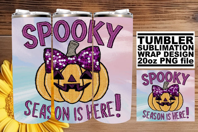 Fall Pumpkin Design 20oz Tumbler Halloween Sublimation Wrap Sublimation afrosvg 