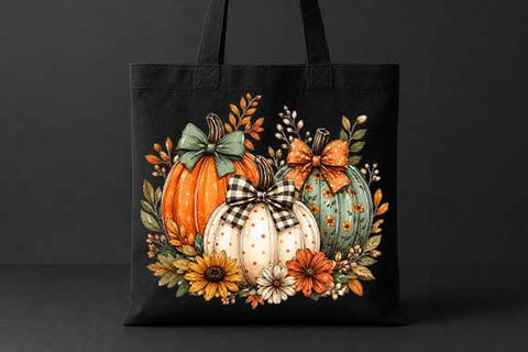 Fall Pumpkin Floral PNG Farmhouse Digital Download SVG BillahCrafts 