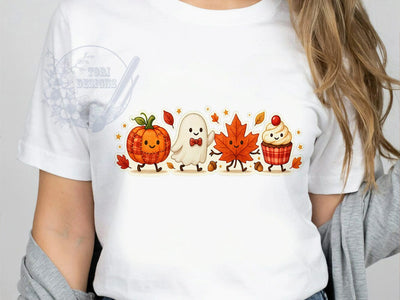 Fall Pumpkin Ghost T-Shirt PNG, Pumpkin Ghost, Fall Season, Spooky Style, Autumn Vibes, Sublimation PNG, Statement Shirt, Holiday Fashion Sublimation ToriDesigns 