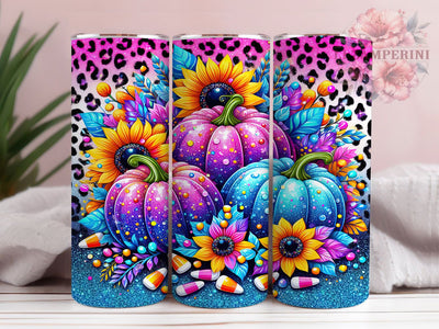 Fall Pumpkin Glitter 20oz Cozy Autumn Tumbler, Glitter Tumbler, Autumn Aesthetic Tumbler, 20oz Sublimation Wrap, Thanksgiving Tumbler, Cozy Fall Gift Sublimation Li Zamperini 